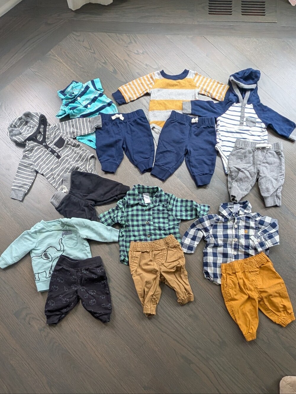 Baby Boy Clothes Bundle - Size 3 Months - Carter's & Just One You - 14 Pieces